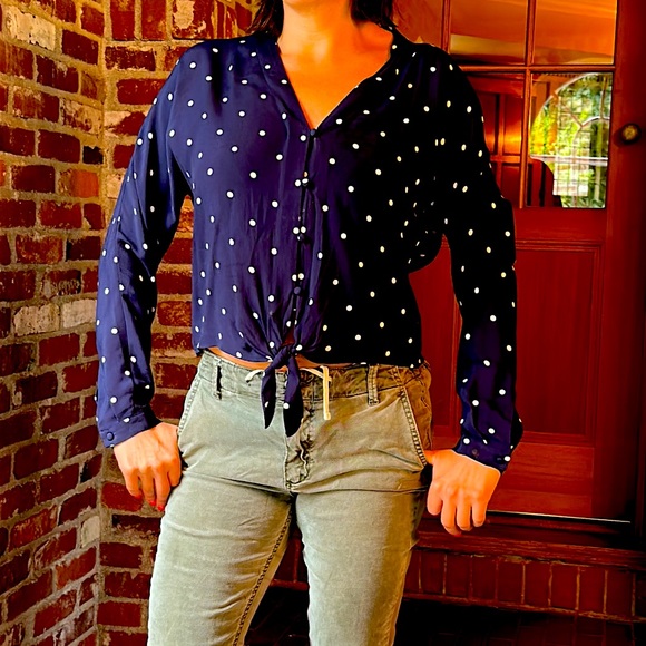 Rails polka dot blouson top - Picture 1 of 5